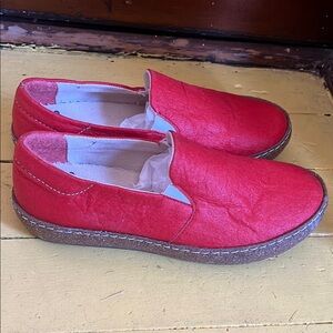 Red Slip-On Shoes